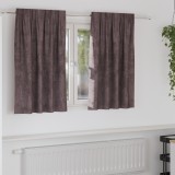 VidaXL Cortine Velvet 2 pcs cu ochiuri maro 140x140 cm
