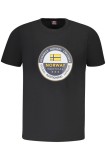 Cumpara ieftin Norway Tricou barbati, din bumbac, Regular fit, Negru, M