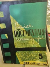 Caiet de documentare cinematografica Nr. 5 Iulie-August 1961