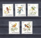 M2 TS1 5 - Timbre foarte veche - San Marino - pasari, Fauna, Nestampilat