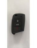 Husa cheie auto din silicon VW Golf 7/ Jetta , Skoda Octavia 2013-, Seat 2013-, fara logo -Negru, Xenon Bright