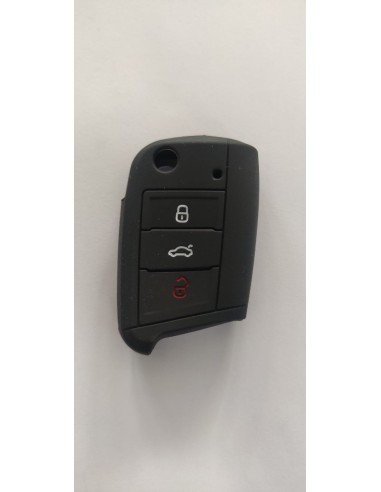 Husa cheie auto din silicon VW Golf 7/ Jetta , Skoda Octavia 2013-, Seat 2013-, fara logo -Negru