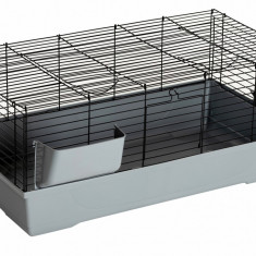 Cusca Cavia 100 pentru Iepuri, Porcusori, Rozatoare Negru cu Gri 90x43x42 cm G140.37.6