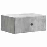 vidaXL Dulap de noapte suspendat cu sertar Gri Beton 49 x 34,5 x 20 cm 899131