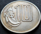 Cumpara ieftin Moneda exotica 10 NUEVO PESOS - URUGUAY, anul 1981 * cod 4166, America Centrala si de Sud