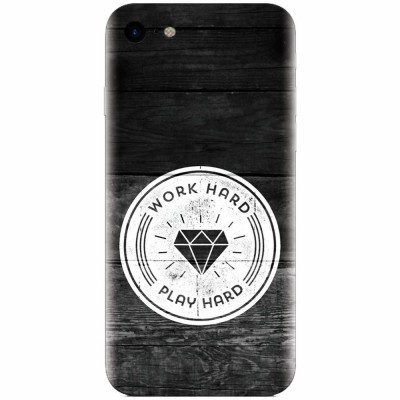 Husa silicon pentru Apple Iphone 8, Work Hard Play Hard foto