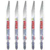 Wilpu HC 19 R STAR - Set panze fierastrau pendular tija cu un prag de prindere (T) 117 mm lemn taiere dreapta fina 5 bucati