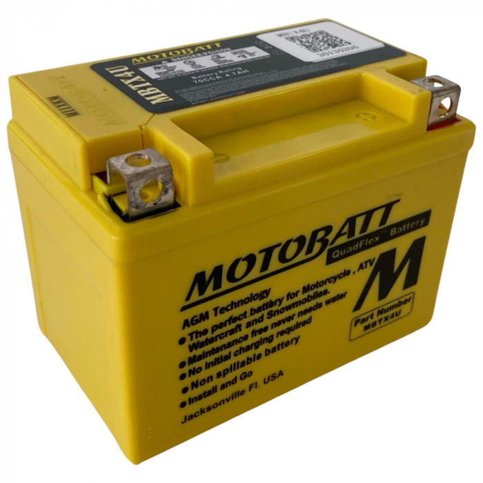 Baterie Moto Motobatt 4,7Ah 70A 12V MBTX4U