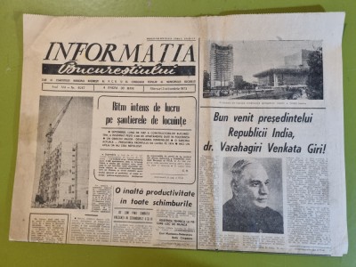 informatia bucurestiului 3 octombrie 1973-cartierul giulesti,navigatia spatiala foto