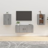 VidaXL Dulapuri TV montate pe perete 2 buc. gri sonoma 40x34,5x60 cm