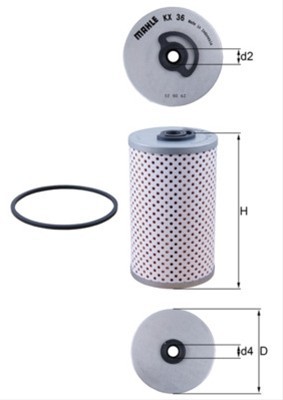 Filtru combustibil MAHLE KX36D