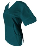 Halat Medical Pe Stil, Turcoaz Inchis cu Elastan, Model Sanda - 4XL