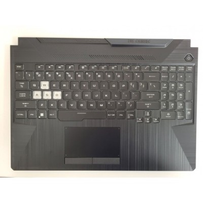 Carcasa superioara cu tastatura palmrest Laptop Gaming, Asus, TUF F15 FX506HF, FX506HCB, FX506HE-2A, 90NR0703-R30UI1, ilumianta, RGB, layout US foto