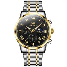 Ceas barbatesc Olevs Cronograf Data Elegant Quartz Analog Otel