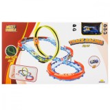 Set pista de lansare cu masinuta, Maxx Wheels, Glow in the Dark