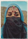 bnk cp Maroc - Femeie in rochie traditionala - uzata