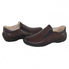 Pantofi casual barbati piele naturala - Gitanos maro - Marimea 41 foto