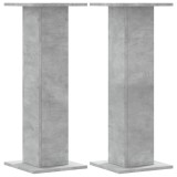 Cumpara ieftin Suport de plante, 2 buc., gri beton, 30x30x80 cm lemn prelucrat