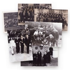 Colecție de 5 fotografii de epocă și 18 reproduceri fotografice din adolescența lui Geo Dumitrescu