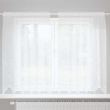 vidaXL Perdele cu perdele Floral Alb 150 x 140 cm Poliester