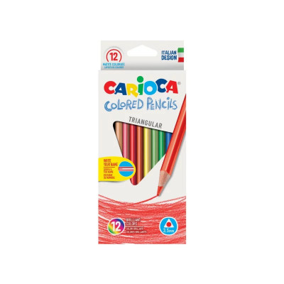 Creioane colorate triunghiulare Carioca Clasic 12/set foto
