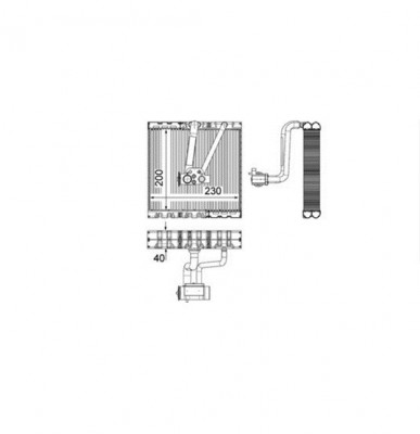 Evaporator aer conditionat Audi A1 2010-, A3 2012-; Seat Ibiza 2008-2017, Toledo 2013-; Skoda Fabia 2007-2015, Rapid 2012-, Roomster 2006-; Volkswage foto