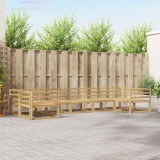 vidaXL Set de canapele de exterior 7 pcs Alb Lemn Solid de Acacia 3386953