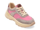 Cumpara ieftin Pantofi sport PASS COLLECTION roz, M960012, din material textil si piele naturala