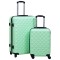 Set de valize cu carcasă rigidă, 2 piese, verde mentă, ABS