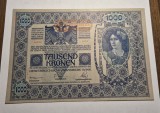 1000 Coroane Kronen Korona 1902 UNC - Minus- Piesa Superba
