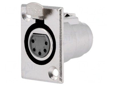 Soclu XLR Mamă 5 Pin pentru Lipire 3mm foto