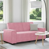 vidaXL Canapea cu 2 locuri, roz, 140 cm, catifea 4105023