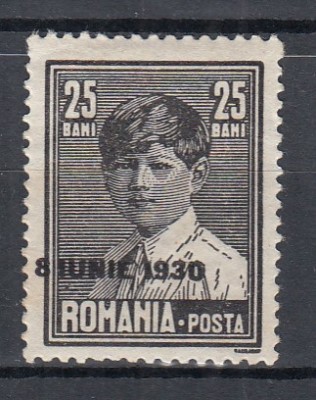 ROMANIA 1930 LP 83 g REGELE MIHAI I SUPRATIPAR 8 IUNIE 1930 STARE MNH foto