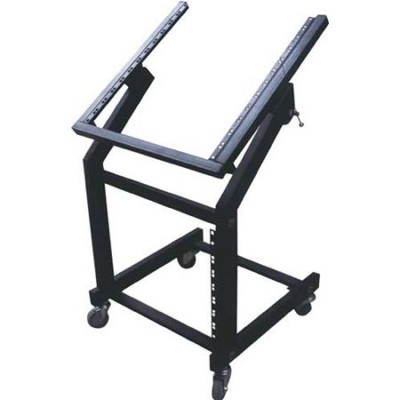 Rack mobil pentru montare amplificatoare/mixere, 19 inch, 4 roti, inaltime 100 cm, maxim 50 kg foto