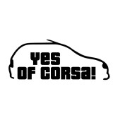 Sticker Auto Opel Yes of Corsa , Autocolant Funny ORACAL pentru Opel Corsa