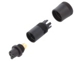 Conector circular mamă 4 pini aurit 3A