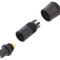 Conector circular mamă 4 pini aurit 3A