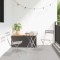 vidaXL Scaun pliabil pentru grădină 2 pcs Bej 42 x 46 x 82cm Oțel 42002959