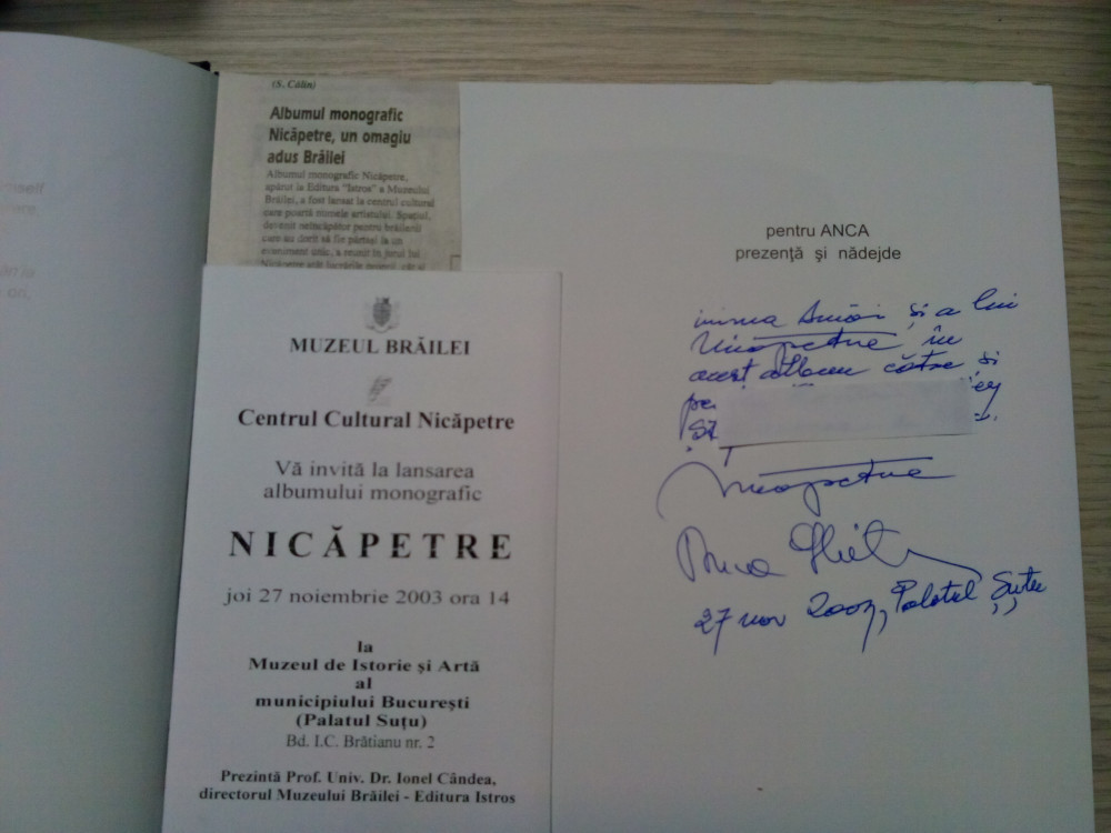 NICAPETRE (autograf) - Album Monografic - Istros, Muzeul Brailei, 2003, 132  p. | Okazii.ro