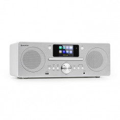 Auna Harvard, sistem de sunet compact, internet / DAB + ?i UKW-radio, CD-player, bluetooth, alb foto