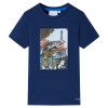 Tricou pentru copii, albastru &icirc;nchis, 128, vidaXL