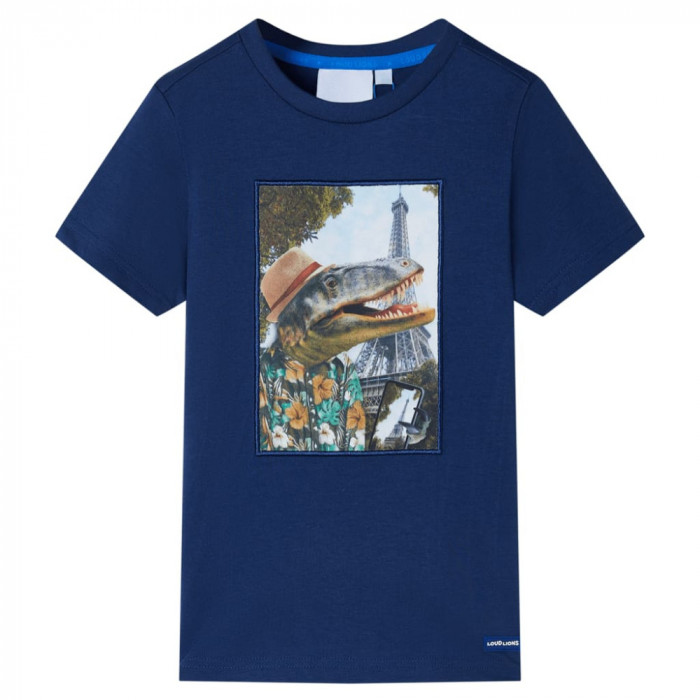 Tricou pentru copii, albastru &icirc;nchis, 128