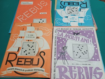 LOT 30 REVISTE REBUS ANII 1981-1982 * DIFERITE NUMERE *PARTIAL COMPLETATE* 49 foto