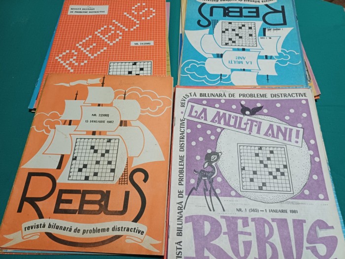 LOT 30 REVISTE REBUS ANII 1981-1982 * DIFERITE NUMERE *PARTIAL COMPLETATE* 49