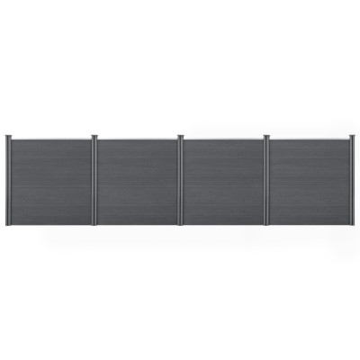 [neu.holz] Gard AAWP-9903, 183 x 705 cm, lemn/plastic, gri HausGarden Leisure foto