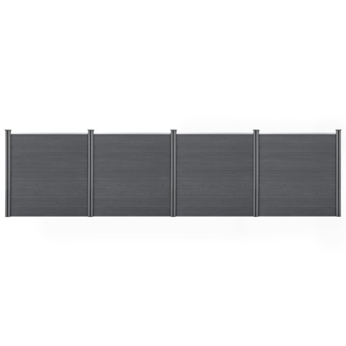 [neu.holz] Gard AAWP-9903, 183 x 705 cm, lemn/plastic, gri HausGarden Leisure