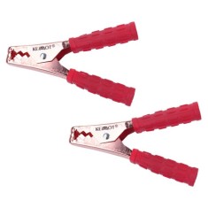 Cleste crocodil 200A rosu pentru baterii, otel cuprat, 150 mm