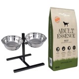 Cumpara ieftin Suport de hranire si bol cu mancare pentru caini 57,5 x 26 cm
