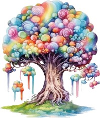 Sticker decorativ, Copac, Maro, 70 cm, 8135ST-7 foto