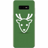 Husa silicon pentru Samsung Galaxy S10 Lite, Minimal Reindeer Illustration Green